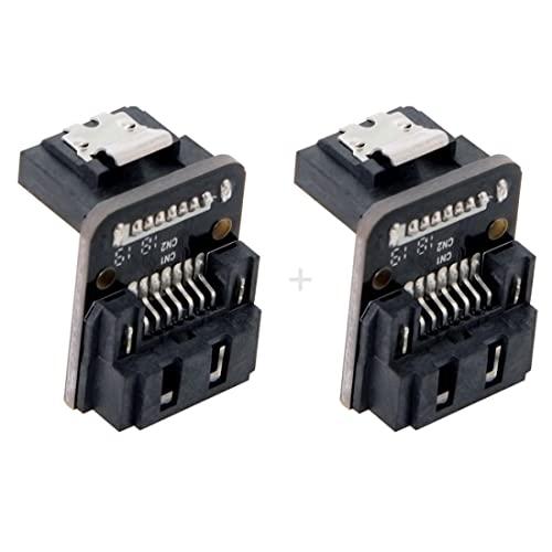 chenyang SATA 7ピンメスから7ピンオス 90度角度付きアダプター メインボード デスク...