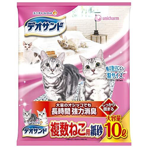 デオサンド 猫砂 複数ねこ用 紙砂 10L