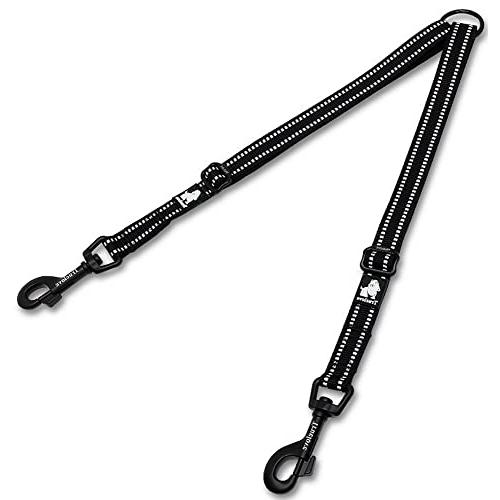 cocomall 犬用リード 2頭引リード 3M反射材料 牽引ロープ ペット用品 小型 、中型 、大...