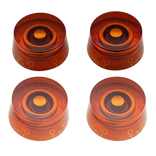 Musiclily Proスピードノブ インチ規格 USAレスポールLP エレキギター用、アンバー(...
