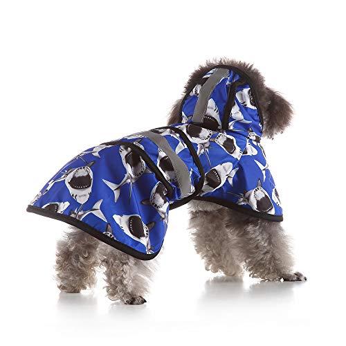 S-Lifeeling 犬レインコート 犬用品 お出かけ お散歩 可愛い おしゃれ 反射テープ 帽子...