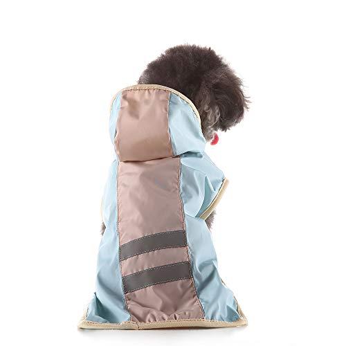 S-Lifeeling 犬レインコート 犬用品 お出かけ お散歩 可愛い おしゃれ 反射テープ 帽子...