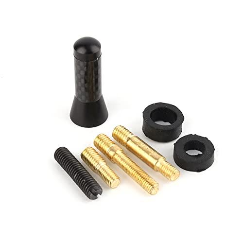 Jeenso ミニカーショートアンテナ 炭素繊維+アルミニウム製 車用アンテナ 3.5 cm
