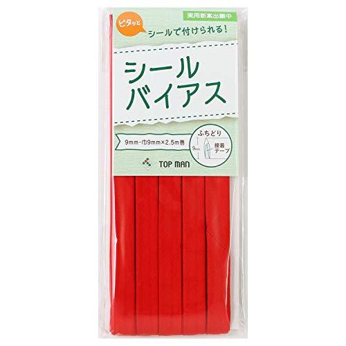 トップマン工業株式会社 シールバイアス 9mm巾 レッド TM012-6