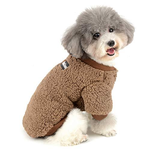ZUNEA ペット 犬 服 パーカー コート 秋冬 あたたかい フリース ジャケット セーター 小型...