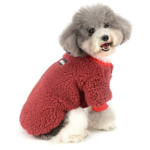 ZUNEA ペット 犬 服 パーカー コート 秋冬 あたたかい フリース ジャケット セーター 小型...