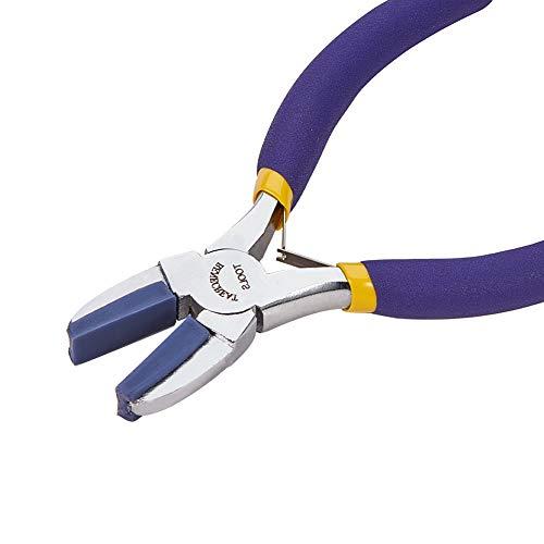 BENECREAT ジュエリーペンチ ステンレス製 青い厚いプラスティック口 ストレッチ ジュエリー...