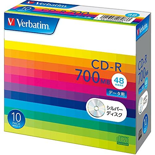 Verbatim バーベイタム 1回記録用 CD-R 700MB 10枚 シルバーディスク 48倍速...