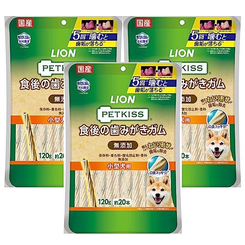 ライオン ペットキッス PETKISS 犬用おやつ ビーフ味 食後の歯みがきガム 無添加 小型犬用 ...