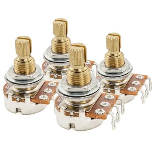 Musiclily Pro ギター ミニポットミリ規格 250KΩ Aカーブ 18mm ブラススレッ...
