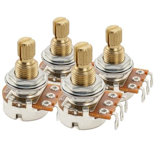Musiclily Pro ギター ミニポットミリ規格 250KΩ Bカーブ 18mm ブラススレッ...
