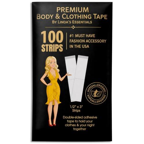 Linda's Essentials 衣類、ボディ、ファッション用両面テープ (100枚パック) 女...