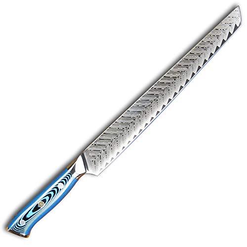 Utaki 柳刃包丁 蛸引包丁 刺身包丁 265mm 鍛造73層ダマスカス羽紋 G10ハンドル (s...