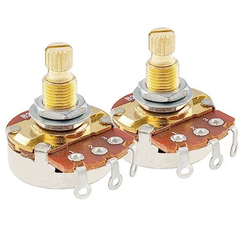 Musiclily Pro ギターポットミリ規格 B25KΩ Aカーブ ブラススレッドエレキギター/...
