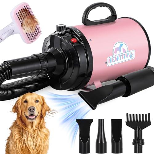 NEWTRY ペットドライヤー 犬用 ペット用 ドライヤー ブロワー 送風機 無段階速度制御 四つの...