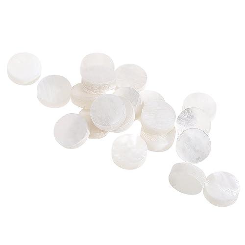 Musiclily Pro 6.35mm ナチュラル マザーオブパール貝製 ドットポジションマーク ...