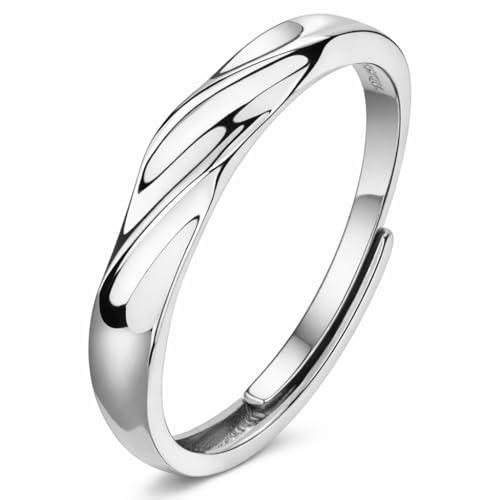 [Rockyu] 指輪 メンズ フリーサイズ ペアリング カップル 人気 結婚指輪 婚約指輪 サイズ...