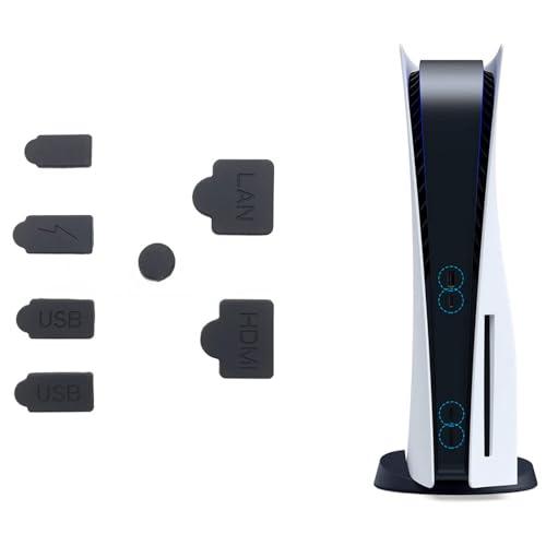 PS5シリコンダストプラグセット、プレイステーション5コンソールアクセサリー用USBHDMIインター...