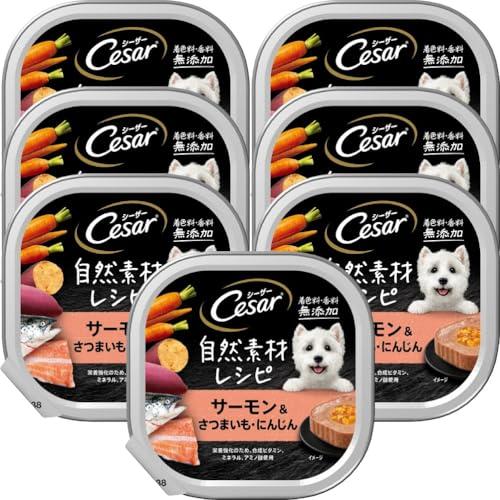 シーザー トレイ 成犬用 自然素材レシピ 着色料・香料 無添加 85g×7個 サーモン&amp;さつまいも・...