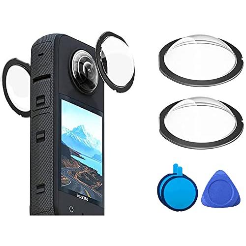 Kiowon insta360 x3用 粘着式レンズガード Lens Guards for inst...