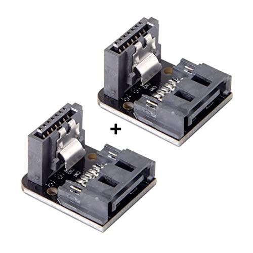 chenyang CY SATA 7ピン オス-メス 90度ダウンアングルマザーボード SATAポー...