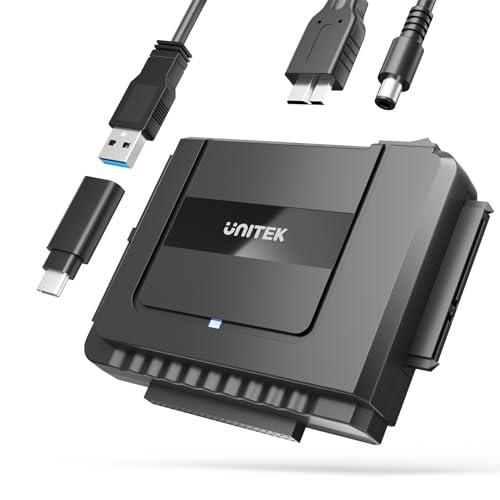 Unitek USB-A+C IDE SATA 両方対応 USB3.0 ドライブ交換アダプター 2....