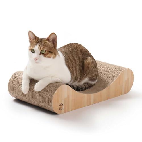 猫壱 爪研ぎ バリバリベッドカール M ライトブラウン