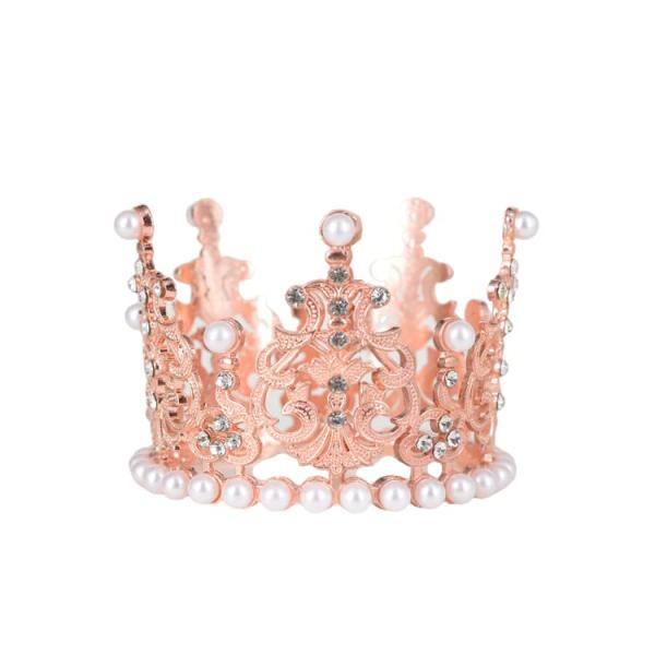 YOVEKAT 女性の女の子のレトロな男は、誕生日の結婚式アクセサリーのための真珠の王冠の花嫁ティア...