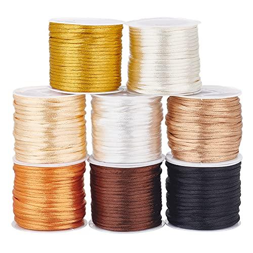 PH PandaHall ナイロン糸 8ロール 約10m/ロール 結び紐 手芸 直径約2mm ナイロ...