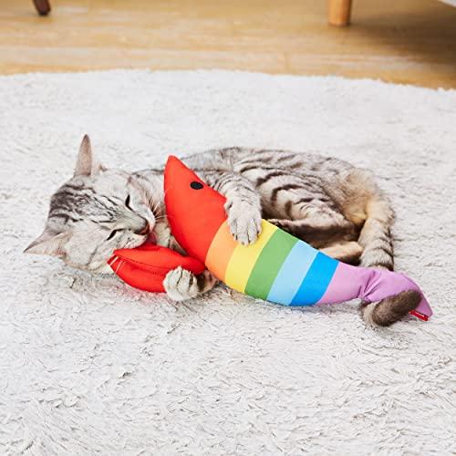 ペティオ (Petio) 猫用おもちゃ けりぐるみ 幸せのレインボーエビ