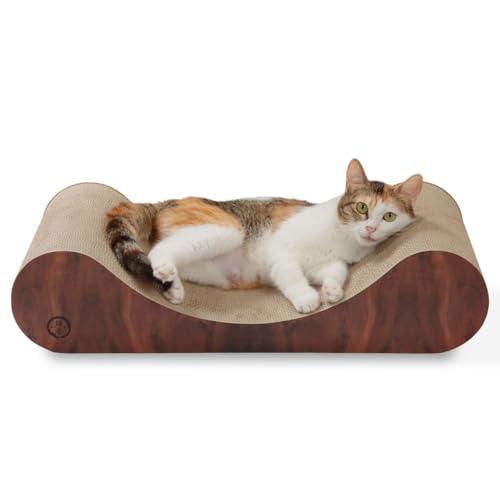 猫壱 爪研ぎ バリバリベッドカール L ダークブラウン