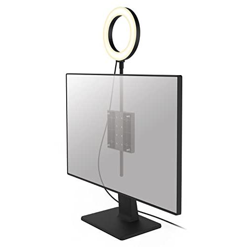 エレコム LEDリングライト リングライト 照明 VESA穴 モニター裏 16センチ フレキシブルア...