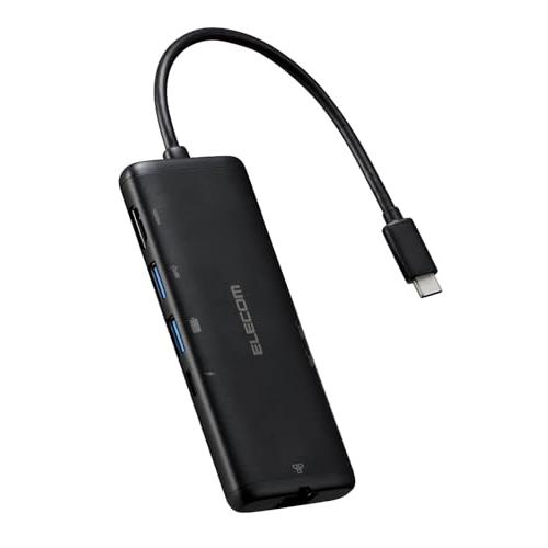 エレコム USB-C ハブ ドッキングステーション 7in1 PD対応 100W LANポート HD...