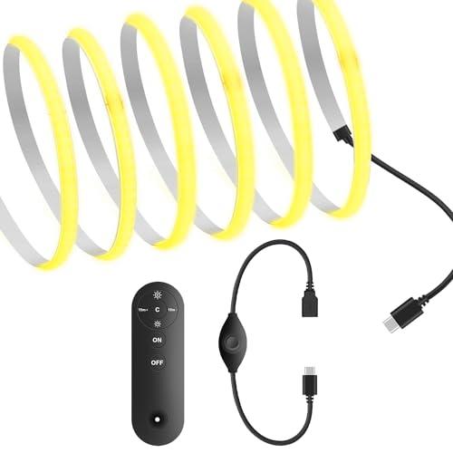 【RYE】 COB テープライトLEDストリップライトフレキシブル 幅5mm 高密度 隠れたLEDテ...