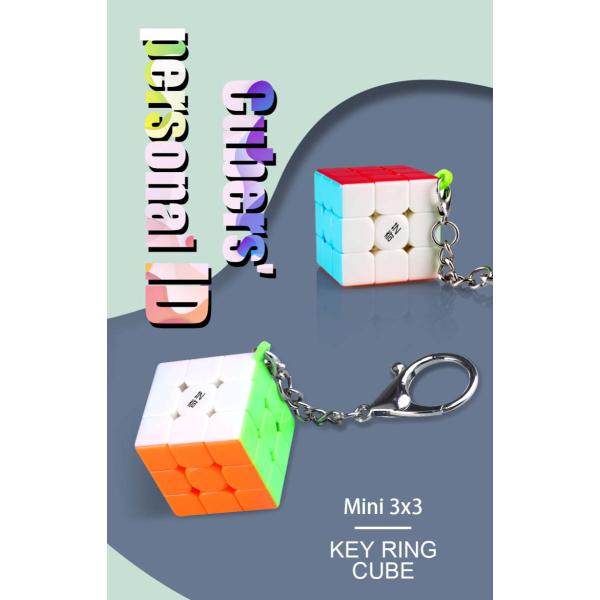 QiYi Key Ring Cube 3x3x3 ステッカーレス