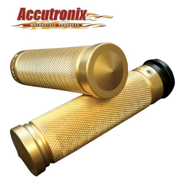 ハーレーダビッドソン用カスタム真鍮グリップ /Accutronix Custom Grips Knu...