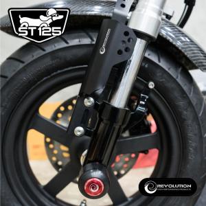 ホンダ モンキー125 ダックス ST125 フロントフォークカバー/Revolution Front Fork Cover Guards For HONDA MONKEY125 ST125 JB02 JB03 JB04