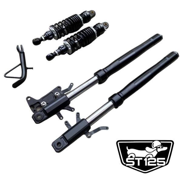 ホンダ ダックス125/ST125用 8センチローダウンキット サスペンション/ショートサイドスタン...