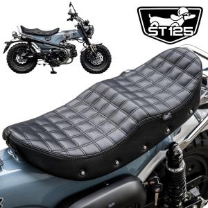 ホンダ ダックス ST125用交換スリム ペアカスタムシート DX040 / Diablo Custom Works Driver-passenger cushion Seat For Honda DAX125｜smartsmokers