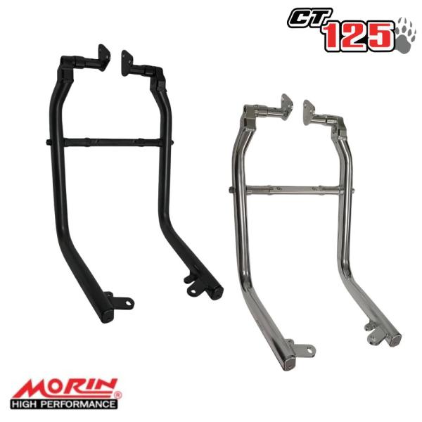 ホンダ 新型ハンターカブ用アルミ製超軽量エンジンガード V2[シルバー/ブラック]MORIN RAC...