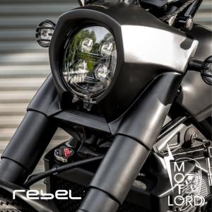 Motolordd モトロード ホンダ レブル250/500 (2021 LEDモデル)フロントカウル＋フロントフォークセット/The Mask Front Set V3 HONDA Rebel250/500｜smartsmokers