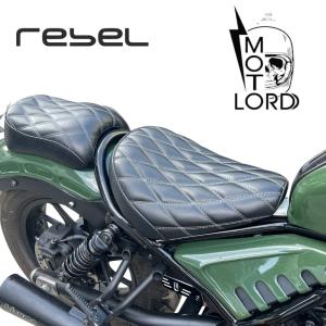 ホンダ レブル250/500交換用 ペアシート/モトロード Honda Rebel CMX 300 500 Front and Back Seat MotoLordd｜smartsmokers