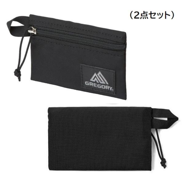 2点セット GREGORY グレゴリー CARD SIZE POUCH ブラック 小銭入れ キーケー...