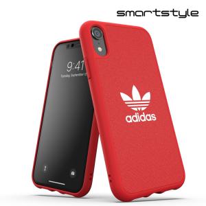 adidas アディダス iPhone XRケース スマホケース アイフォン カバー 耐衝撃 TPU キャンバス地 adicolor スカーレット レッド 赤 おしゃれ ブランドの商品画像