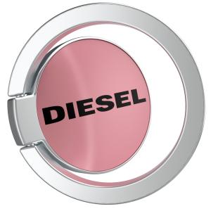 DIESEL ディーゼル スマホリング 携帯リング ブラック/コーラル