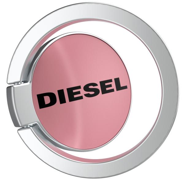 DIESEL スマホリング ブラック/コーラル おしゃれ ブランド かっこいい シンプル かわいい ...