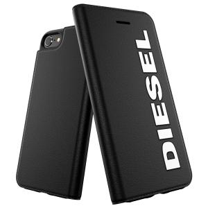 DIESEL ディーゼル iPhone SE 手帳型ケース iPhone6 / 6S / 7 / 8 iPhone 手帳型  カバー スマホケース 耐衝撃 TPU ロゴ 黒 ブラック / ホワイト