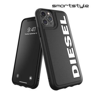 DIESEL ディーゼル iPhone11 Proケース スマホケース アイフォン カバー 耐衝撃 TPU ロゴ ラバープリント ブラック / ホワイト 黒