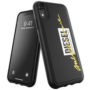 DIESEL iPhone XR ケース FW20 刺繍ディテール（ディーゼル iPhoneXR , ブラック 黒 / ライム ） おしゃれ ブランド｜smartstyle-select