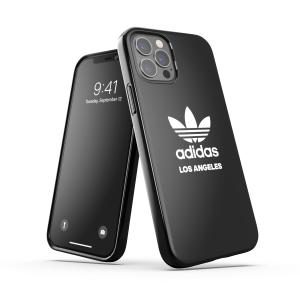 adidas アディダス iPhone12 / iPhone12pro ケース アイフォン カバー スマホケース 耐衝撃 TPU 都市シリーズ ロサンゼルス ロゴ ブラック 黒 ブランド｜smartstyle-select